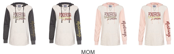 Pondo Basketball Ladies Raglan Hoodie - 4 Designs- Matte or Glitter