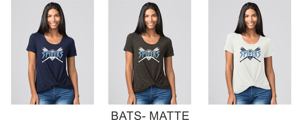 Spiders Twisted Tee- Ladies or Girls- 5 Designs