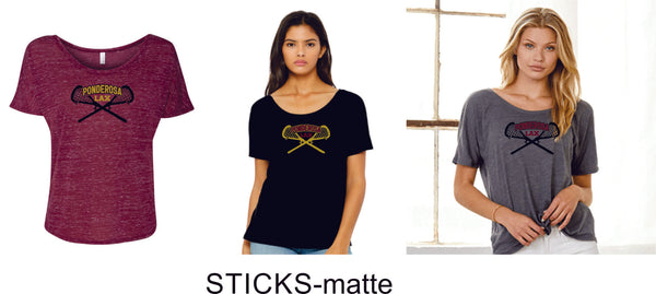 Pondo LAX Ladies Bella Canvas Slouchy Tee- 4 Designs