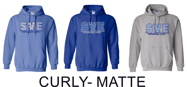 Summit View Basic Hoodie- 8 Designs- Matte or Glitter