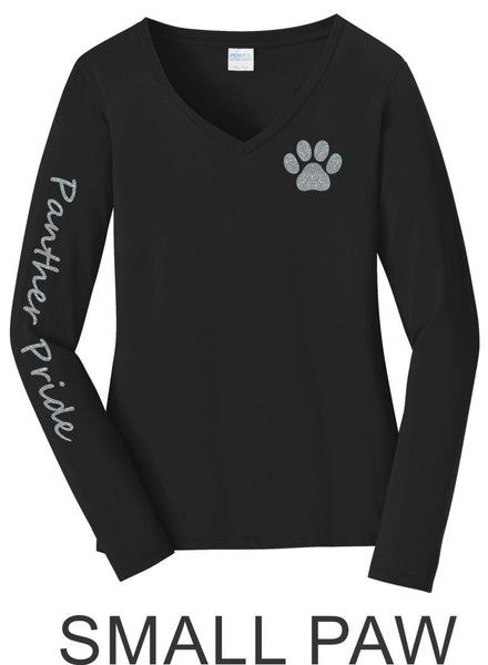 PGE Paw Long Sleeve Ladies Tee- Matte or Glitter