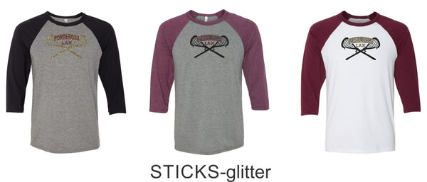 Pondo LAX Bella Canvas Unisex Raglan T-Shirt - 4 New Designs