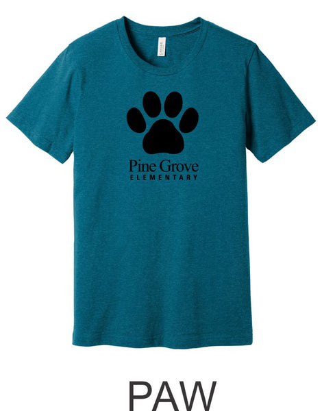 Pine Grove Heather Teal Tee- 4 designs