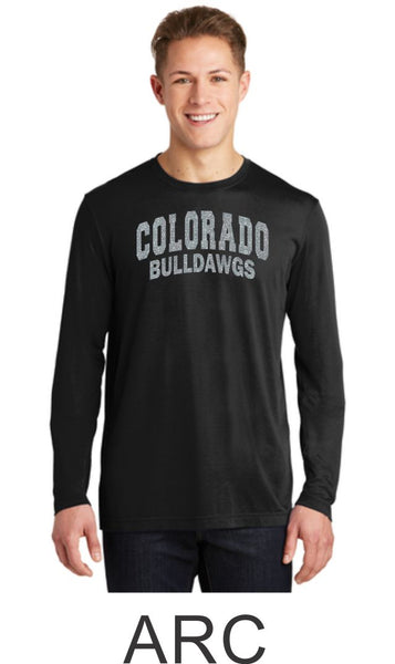 Bulldawgs Wicking Long Sleeve Tee- 2 designs- Matte or Glitter