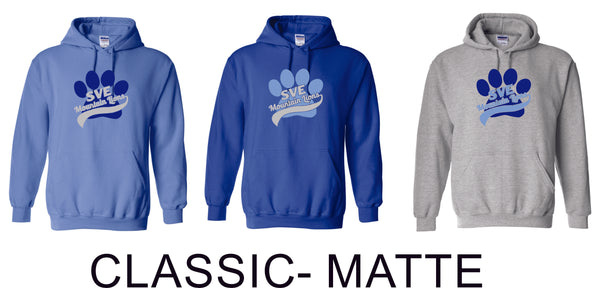 Summit View Basic Hoodie- 8 Designs- Matte or Glitter