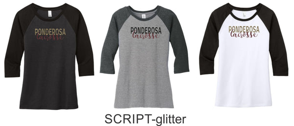 Pondo LAX Ladies Raglan Tee- 4 designs