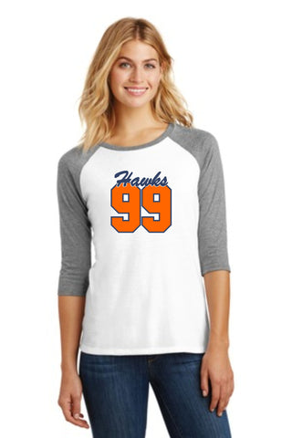 Hawks Number Raglan
