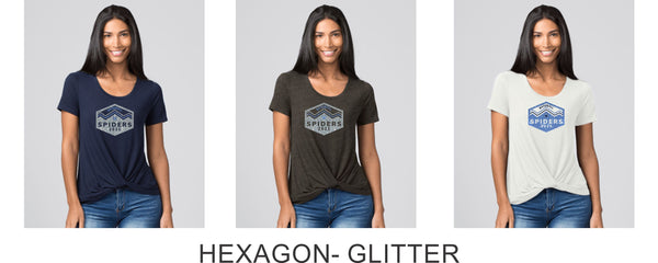 Spiders Twisted Tee- Ladies or Girls- 5 Designs