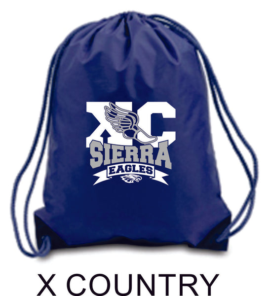 Sierra ATHLETICS Drawstring Cinch Sack- 3 Sports- Matte or Glitter