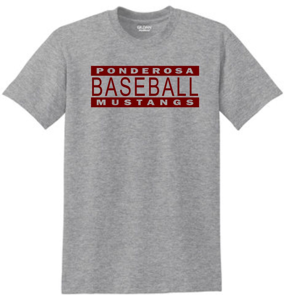 Pondo Baseball Basic BARS Tee- Matte or Glitter