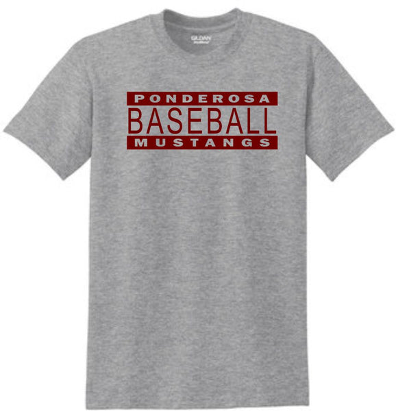 Pondo Baseball Basic BARS Tee- Matte or Glitter