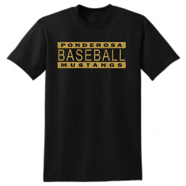 Pondo Baseball Basic BARS Tee- Matte or Glitter