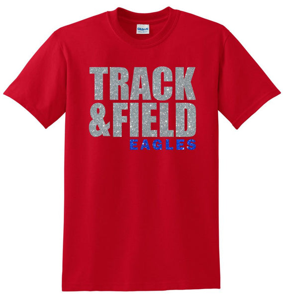 Sierra Track & Field Block Tee- Matte or Glitter