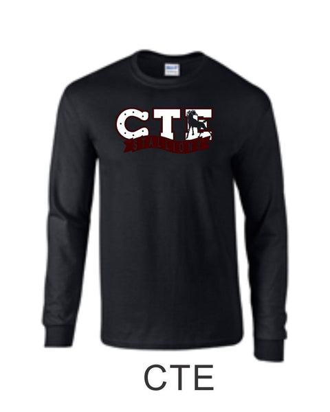 CTE Grey or Black Long Sleeve T-Shirt in 4 New Designs