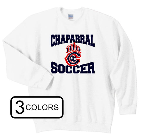 Chap Soccer Crewneck Sweatshirt- 5 designs- matte or glitter