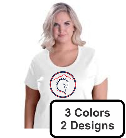 Can Am Stables Curvy Ladies Tee- Matte or Glitter