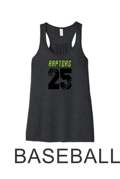 Raptors Number Flowy Tank- 4 Sports- Matte or Glitter