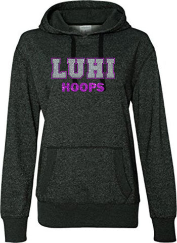 Lutheran Basketball Ladies Sparkle Fabric French Terry Hoodie