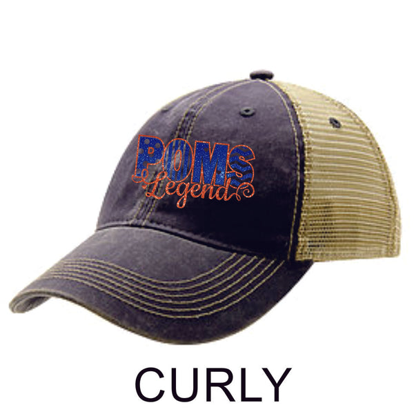 LT Poms Glitter Trucker Hat- 2 designs