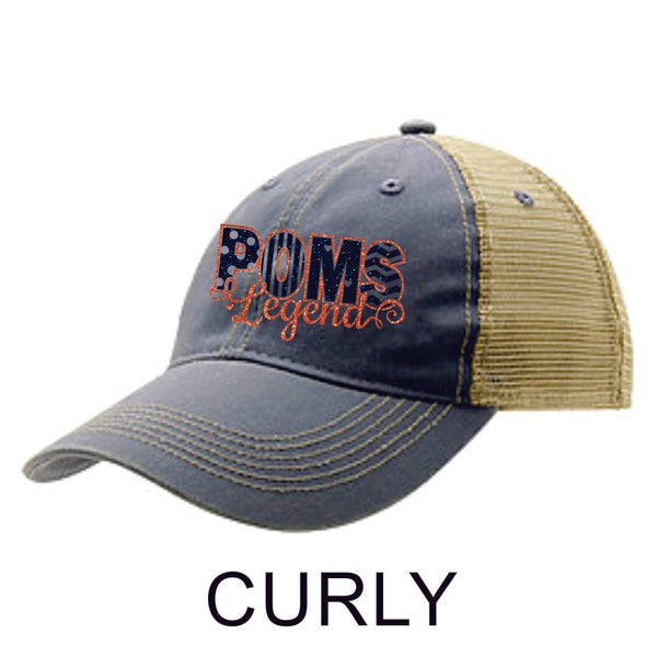 LT Poms Glitter Trucker Hat- 2 designs