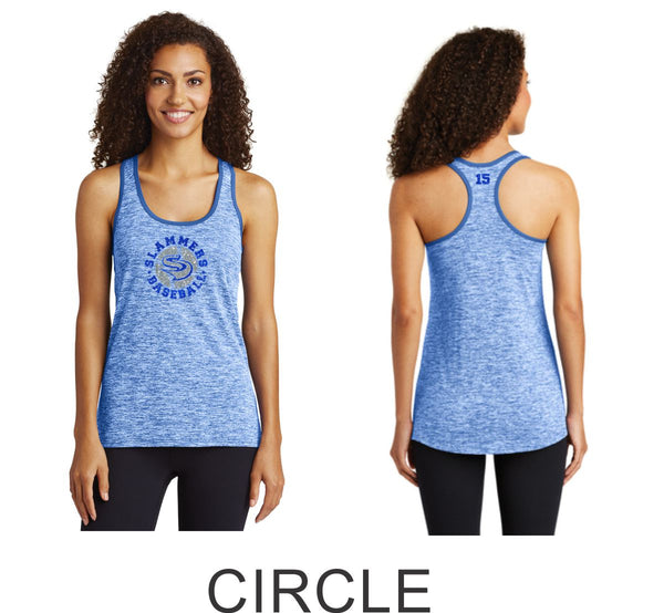 Slammers Wicking Heather Tank- 2 Designs- Matte or Glitter
