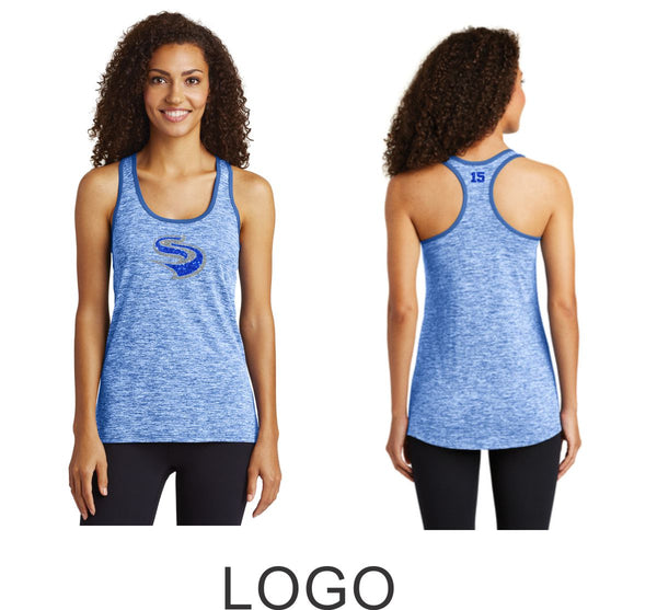 Slammers Wicking Heather Tank- 2 Designs- Matte or Glitter