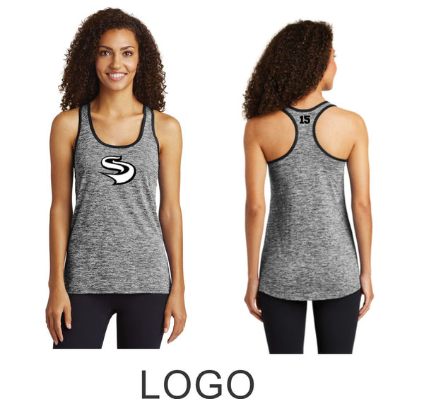Slammers Wicking Heather Tank- 2 Designs- Matte or Glitter