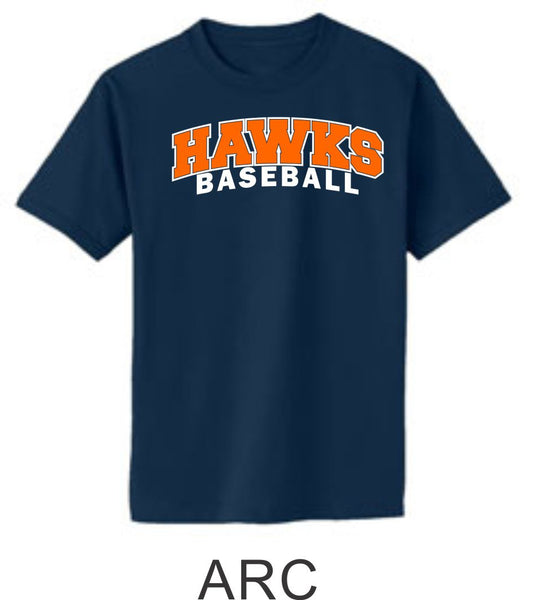 Hawks Baseball Basic Tee- 4 Designs