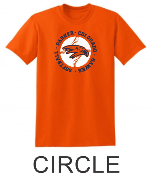 Hawks Softball Basic Tee in 2 Designs- Matte or Glitter