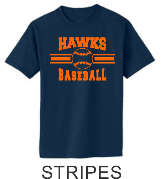 Hawks Baseball Basic Tee- 4 Designs