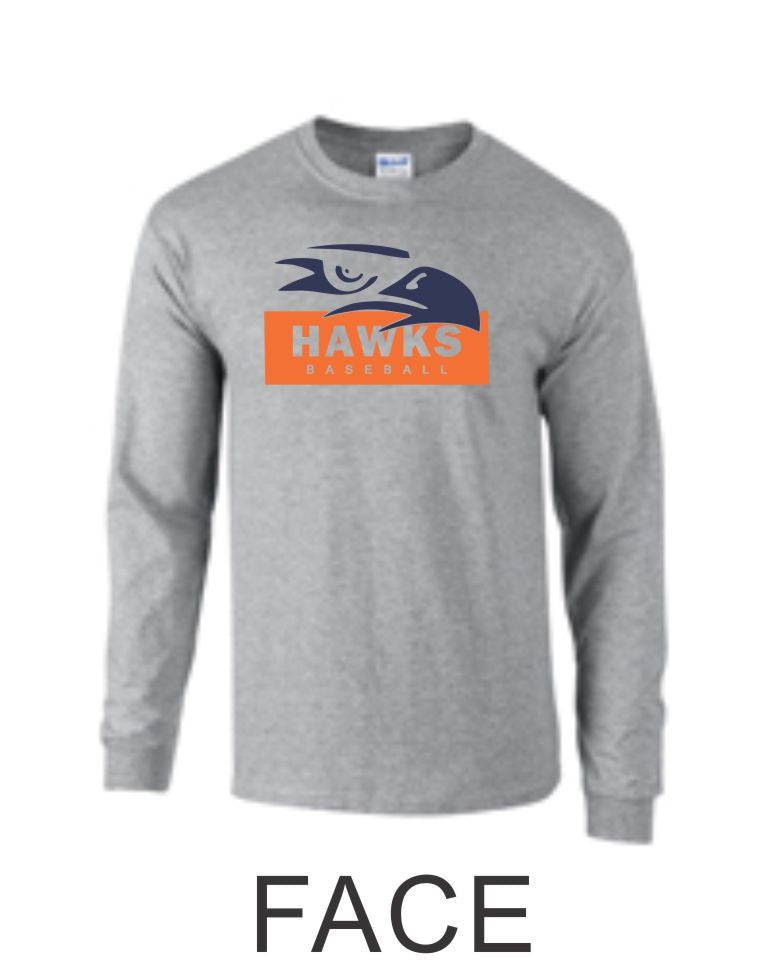 Hawks Baseball Long Sleeve- 3 Designs