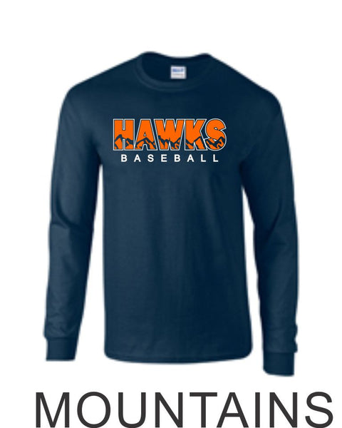 Hawks Baseball Long Sleeve- 3 Designs
