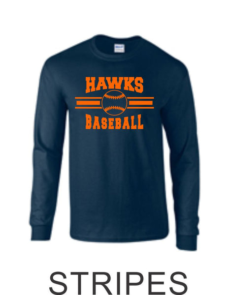 Hawks Baseball Long Sleeve- 3 Designs