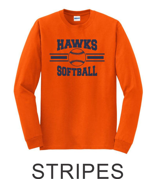 Hawks Softball Long Sleeve- 3 Designs
