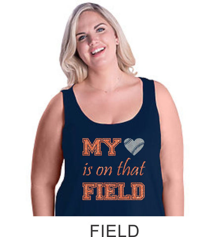 Hawks Curvy Ladies Basic Tank- 3 Designs- Matte or Glitter
