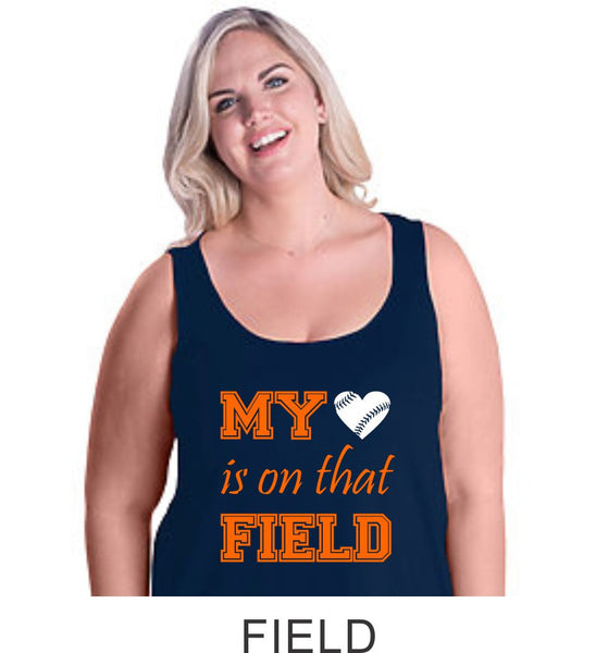Hawks Curvy Ladies Basic Tank- 3 Designs- Matte or Glitter