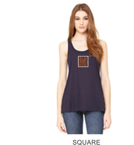 Hawks Baseball Flowy Tank- 2 designs- Matte or Glitter