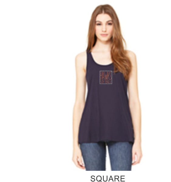 Hawks Softball Flowy Tank- 2 designs- Matte or Glitter