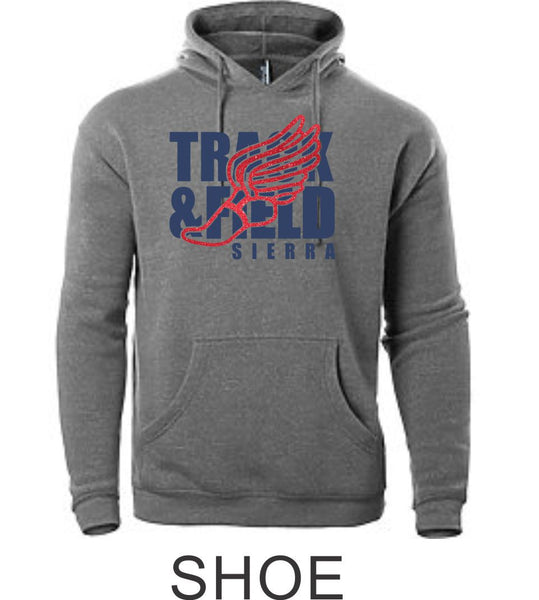 Sierra Track & Field Unisex Shoe Hoodie- Matte or Glitter