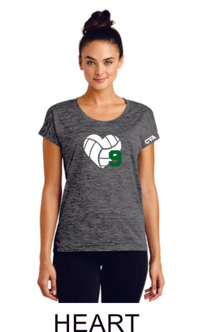 CVA Ladies Sport-Tek Heathered Tee - 3 designs