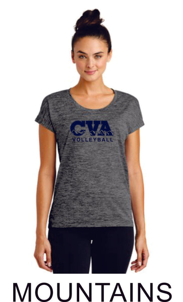 CVA Ladies Sport-Tek Heathered Tee - 3 designs