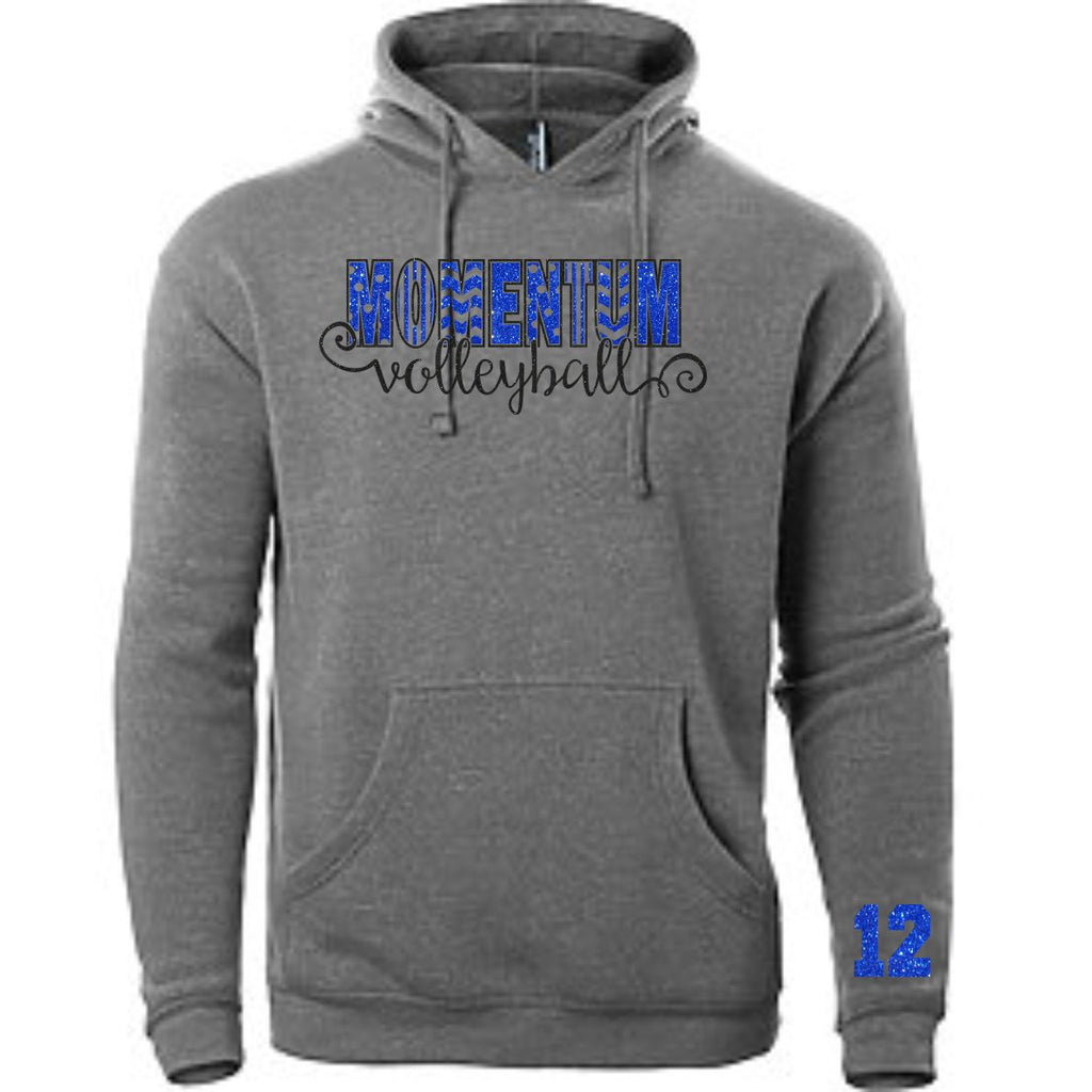 Momentum Volleyball Unisex Swirly Hoodie- Matte or Glitter