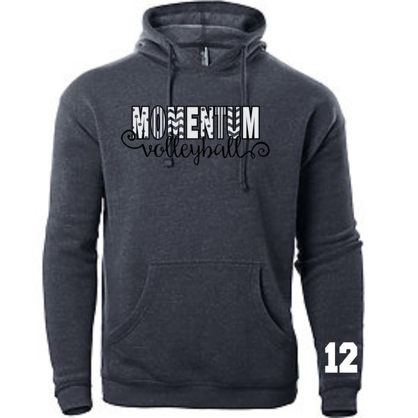 Momentum Volleyball Unisex Swirly Hoodie- Matte or Glitter