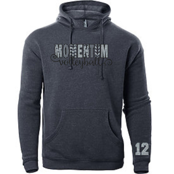 Momentum Volleyball Unisex Swirly Hoodie- Matte or Glitter