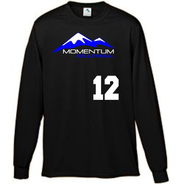Momentum Volleyball Logo Long Sleeve Wicking Tee