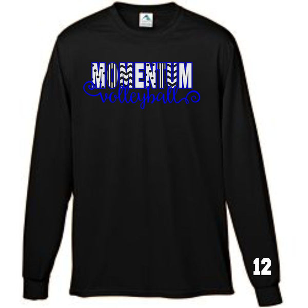 Momentum Volleyball Swirly Long Sleeve Wicking Tee