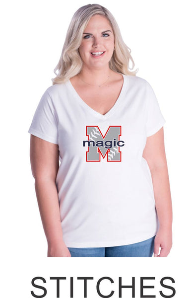 Magic Curvy Ladies Tee- 4 designs- Matte or Glitter