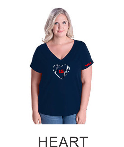 Magic Curvy Ladies Tee- 4 designs- Matte or Glitter
