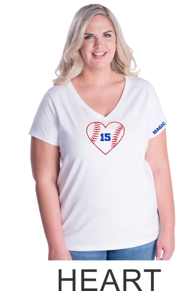 Magic Curvy Ladies Tee- 4 designs- Matte or Glitter