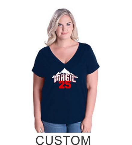 Magic Curvy Ladies Tee- 4 designs- Matte or Glitter